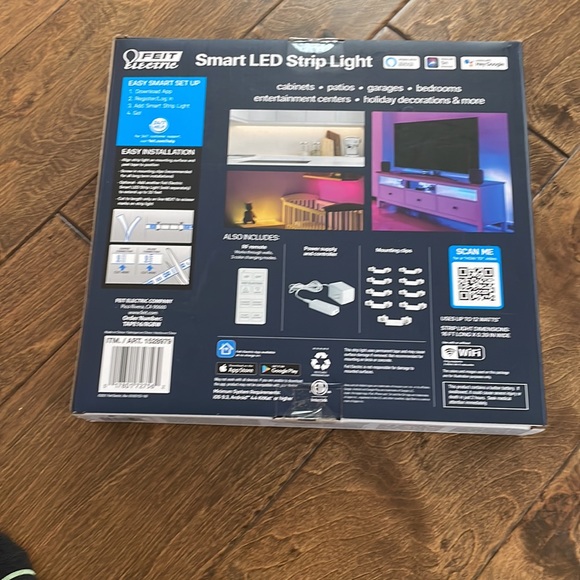 Feit Smart WiFi LED Strip Light Electric 192-in Color Changing Tape Effect 16 FT - Picture 3 of 4